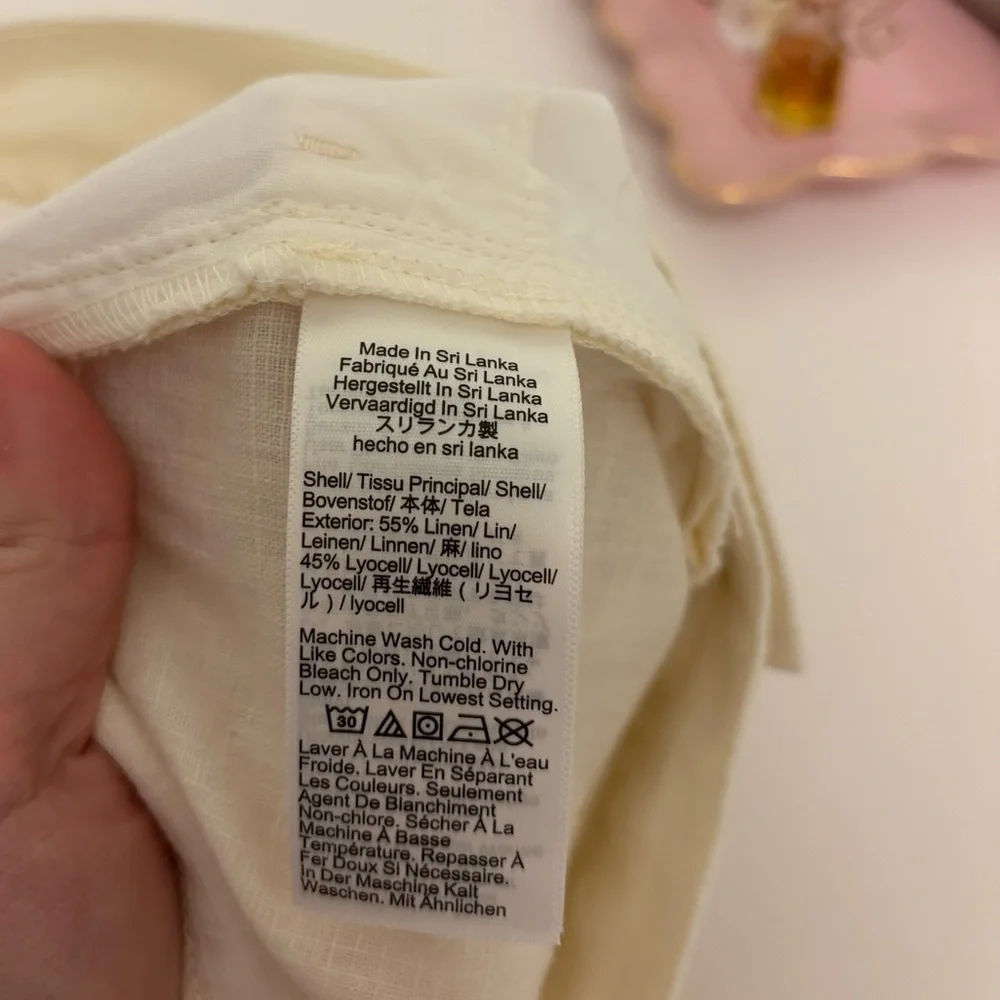 J. Crew Wide-Leg Pants‎ in Off-White/Cream